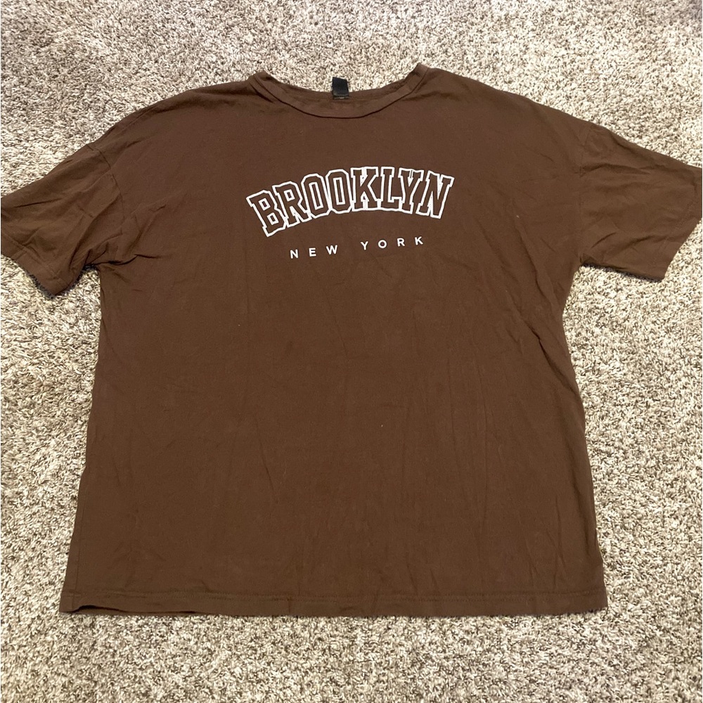 Brown Brooklyn Shein Tee